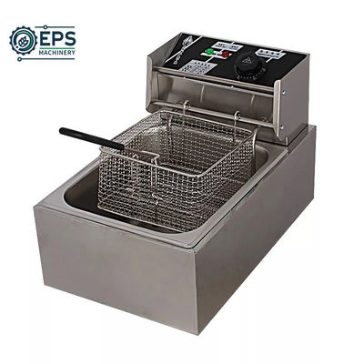 Fast food restaurant roestvrij staal vis kip frituremachine met knopcontrole