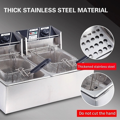 405X241X204mm Grote commerciële elektrische friteuse voor het bereiden van bulkfood