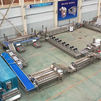 Omvattende apparatuur voor de productie van frietjes voor de voedingsmiddelenindustrie, aangedreven door elektriciteit