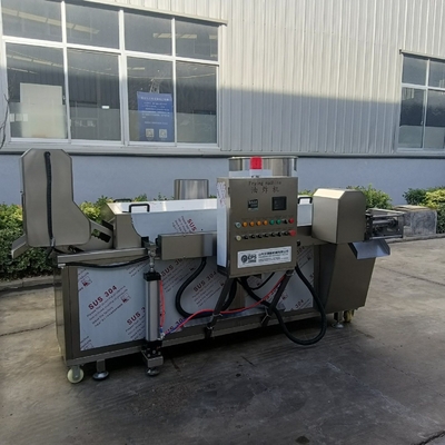 Roestvrij staal grote automatische gas frituremachine voor deeg kip vlees ui aardappel