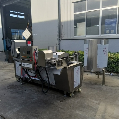 Roestvrij staal grote automatische gas frituremachine voor deeg kip vlees ui aardappel