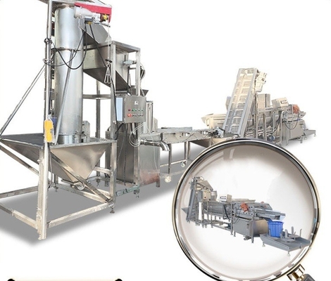 Automatische aardappelfrijlijn met een capaciteit van 200 kg en 300 kg voor industriële productie
