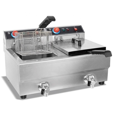 Commerciële dubbele friteuse voor fastfoodketens Pakketgrootte 52,00cm * 30,50cm * 29,50cm