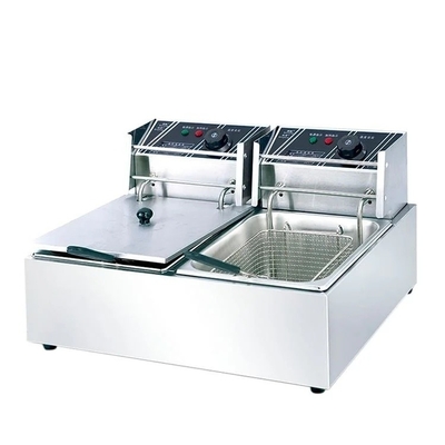 Commerciële dubbele friteuse voor fastfoodketens Pakketgrootte 52,00cm * 30,50cm * 29,50cm
