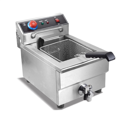 Elektrische capaciteit Dubbele mand frituremachine Professionele verpakking 20 kg brutogewicht