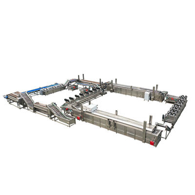 Volledig automatische aardappelchipverwerkingsmachine met een capaciteit en productie van 500 kg