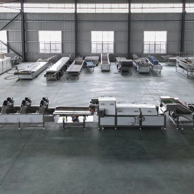 Na-verkoopservice Online-ondersteuning Industriële automatische fruitwas- en droogmachine