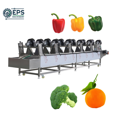 Apparatuur voor het wassen van groenten- en fruitsalades met een capaciteit van 1500 kg/uur 110V-380V Spanning
