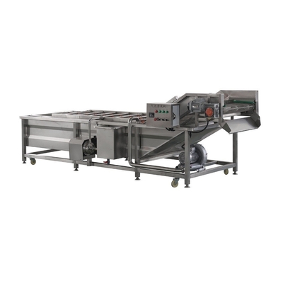 Apparatuur voor het wassen van groenten- en fruitsalades met een capaciteit van 1500 kg/uur 110V-380V Spanning