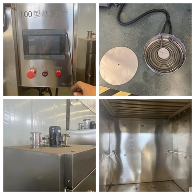 Hoofdmotor Grootte mm 1700*1150*1870 Rookhuis Worst Vlees Kip Eend Spanning 110-380V