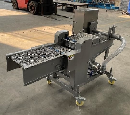 380V Spanning Hamburger Meat Patty Processing Battering Machine met automatische rangschikking
