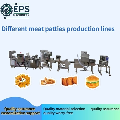 Aanpasbare spanning Volledig automatische rundvlees hamburger patty productie- en vormlijn