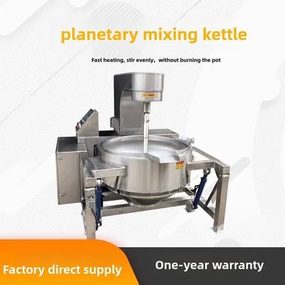 Gepersonaliseerde roestvrijstalen industriële fruitjam kookketel met mixer en stoom