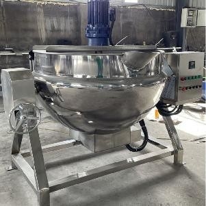 500 liter automatische industriële kanteling gas stoom elektrische verwarming jas gemengde mengketel met mixer