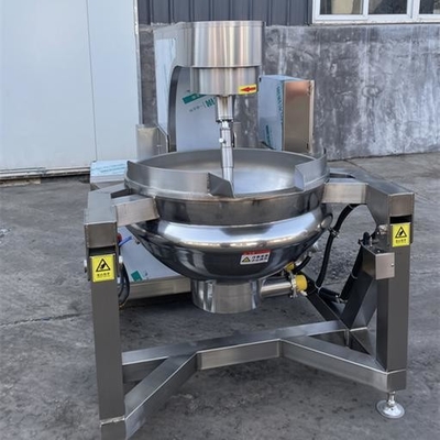 Jacketlagen Industriële ketel voor het koken van vlees met grote capaciteit en automatisch mengen