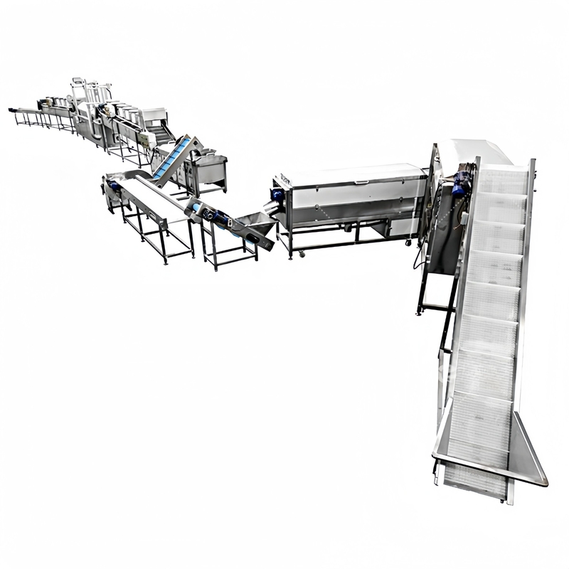 Productieapparatuur voor de productie van bevroren aardappelprijzen voor een consistente opbrengst bij thermische verwerking