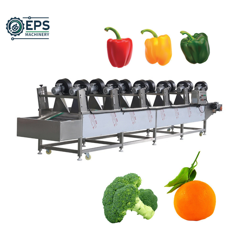 Apparatuur voor het wassen van groenten- en fruitsalades met een capaciteit van 1500 kg/uur 110V-380V Spanning