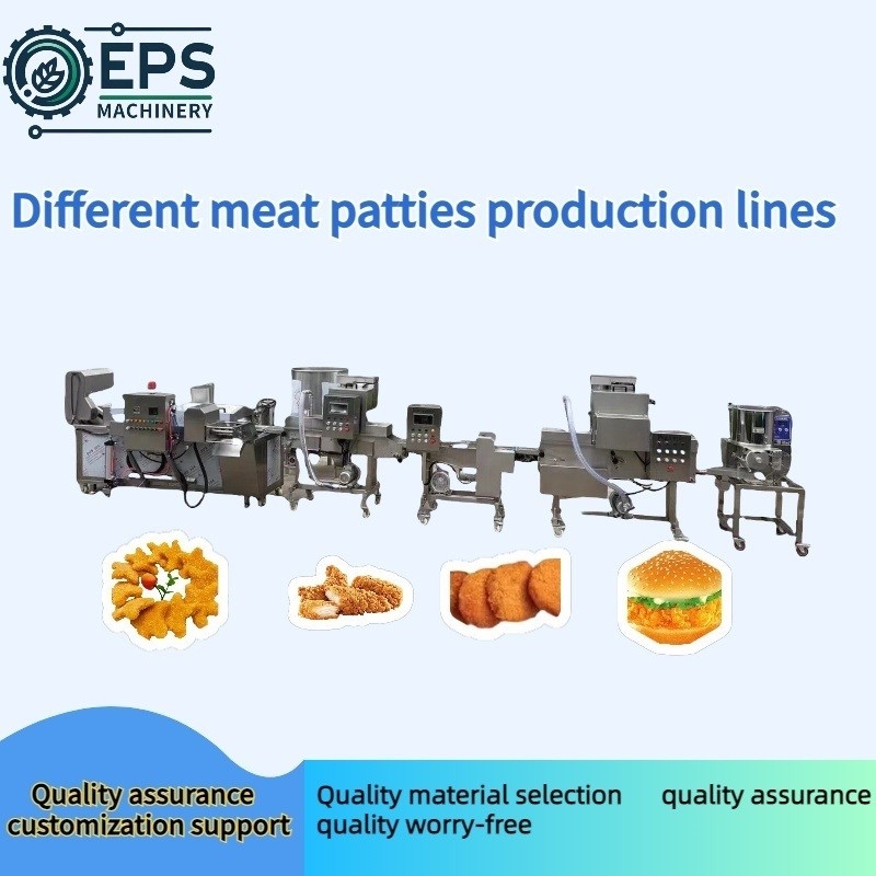 Aanpasbare spanning Volledig automatische rundvlees hamburger patty productie- en vormlijn