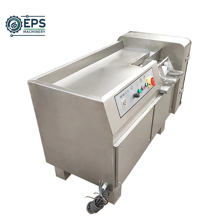 Gepersonaliseerde 3kw bevroren vlees kubus snijmachine slicer slicing machine voor heet vlees