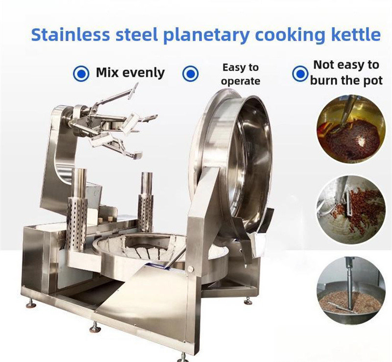 Gratis onderdelen Industrieel gas Halwa Mysore Pak Zoetjes Kook Mixer Kookketel