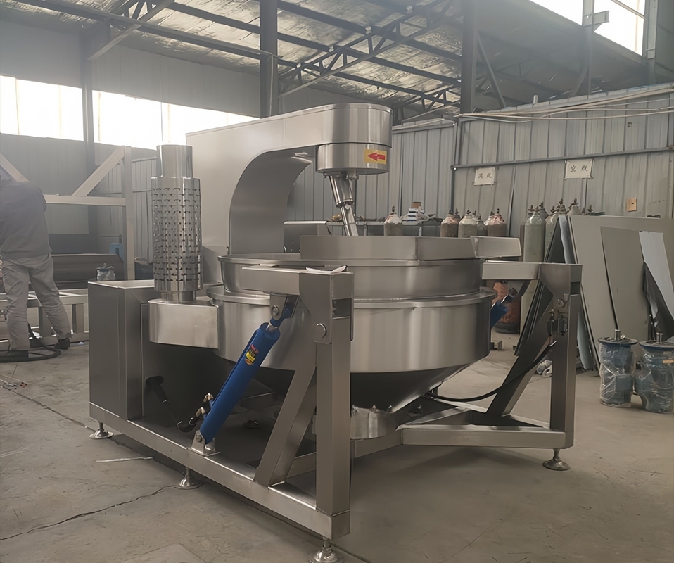 Automatisch kantelbare horizontale kookmixer met vacuüm voor voedselpasta en prestaties
